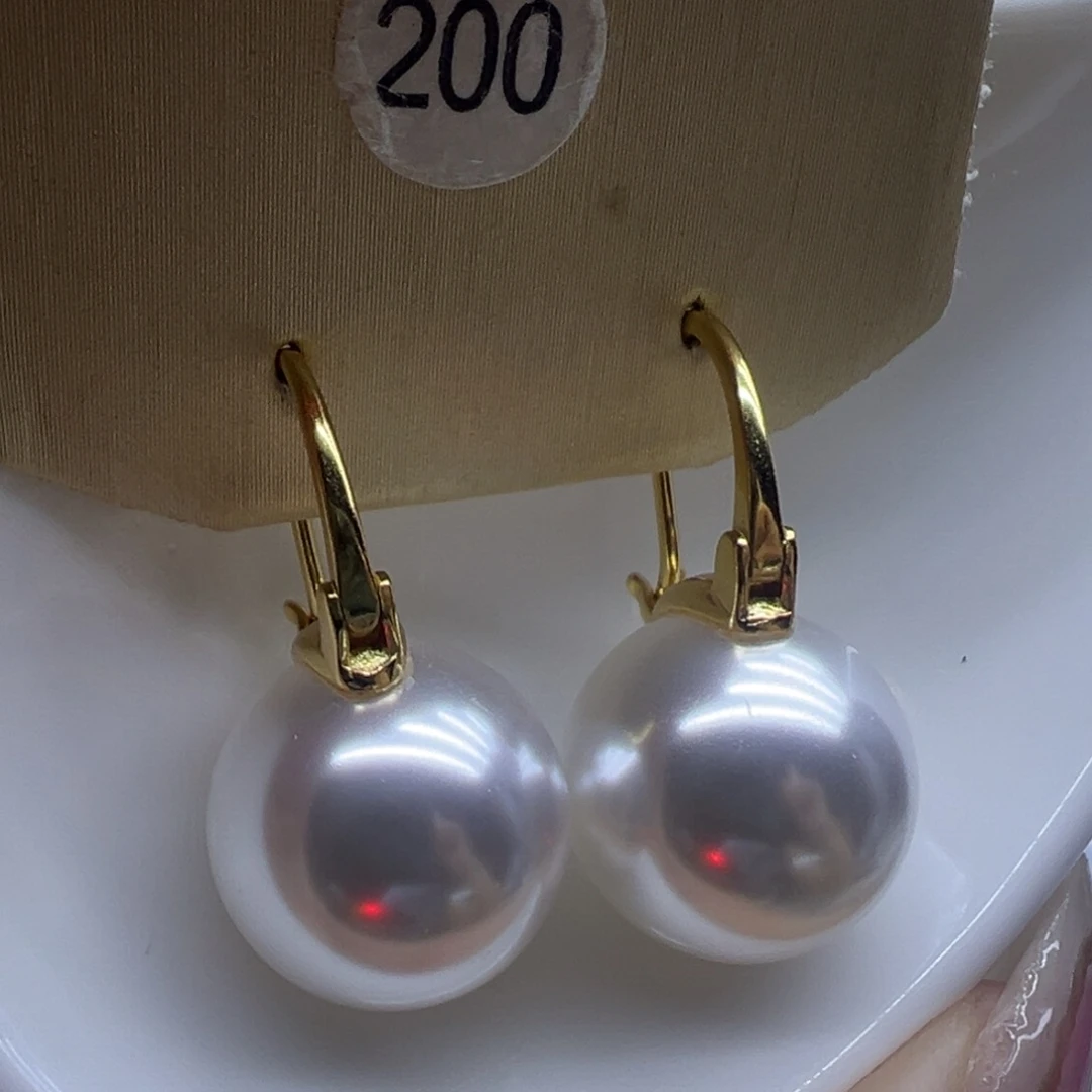 银S925镶嵌淡水珍珠耳饰