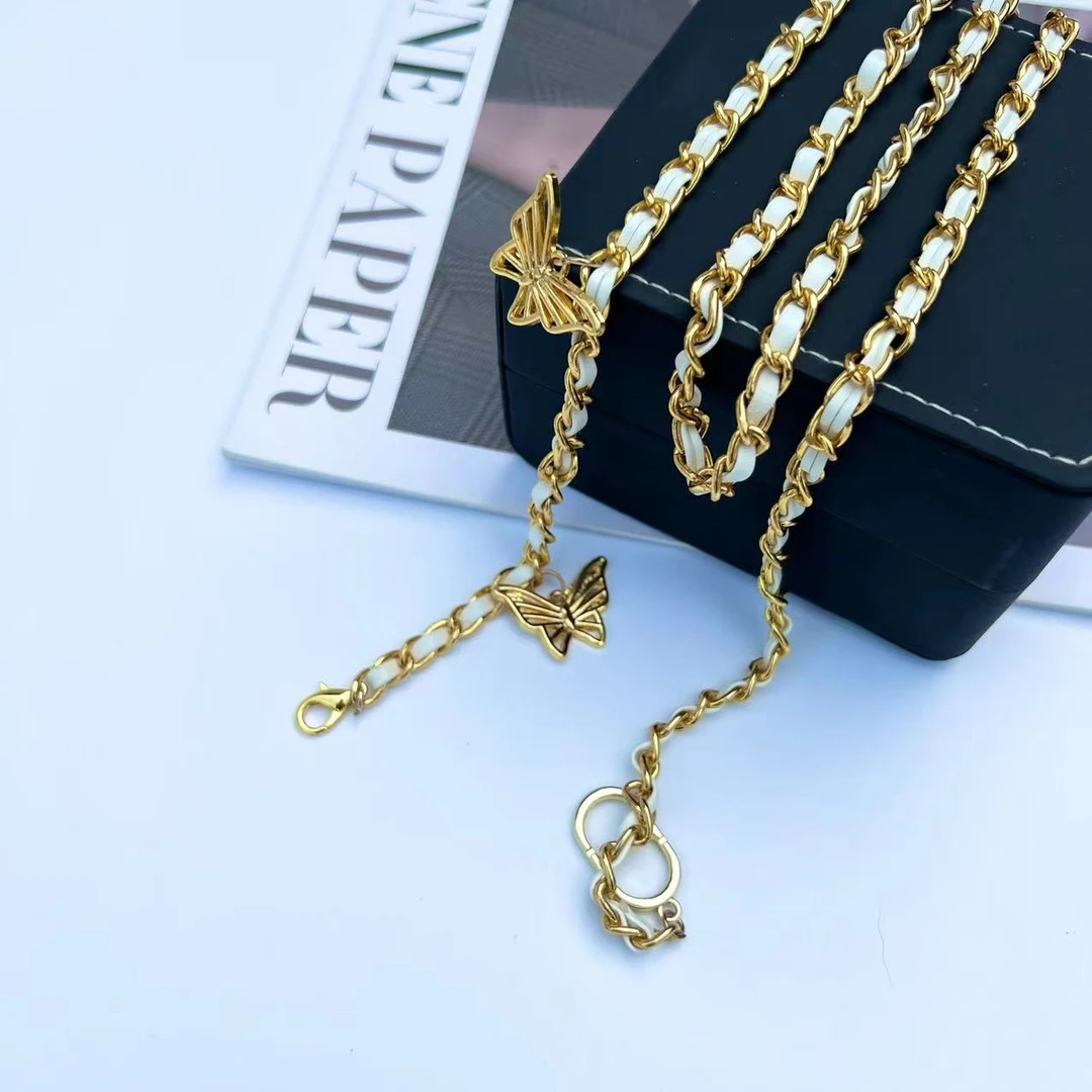 精美腰链蝴蝶小香风配饰金色高级感优雅搭配裙子连衣裙牛仔裤9002