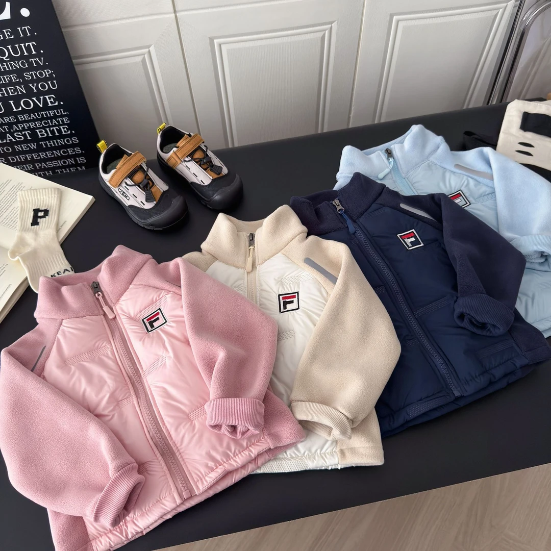 【高品质】男女童厚款A类韩版棉服男童女童冬立领洋气保暖校服神器