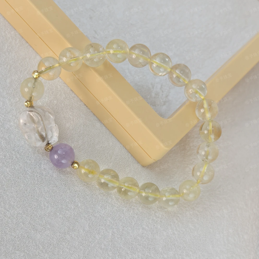 黄水晶貔貅手串CH00084