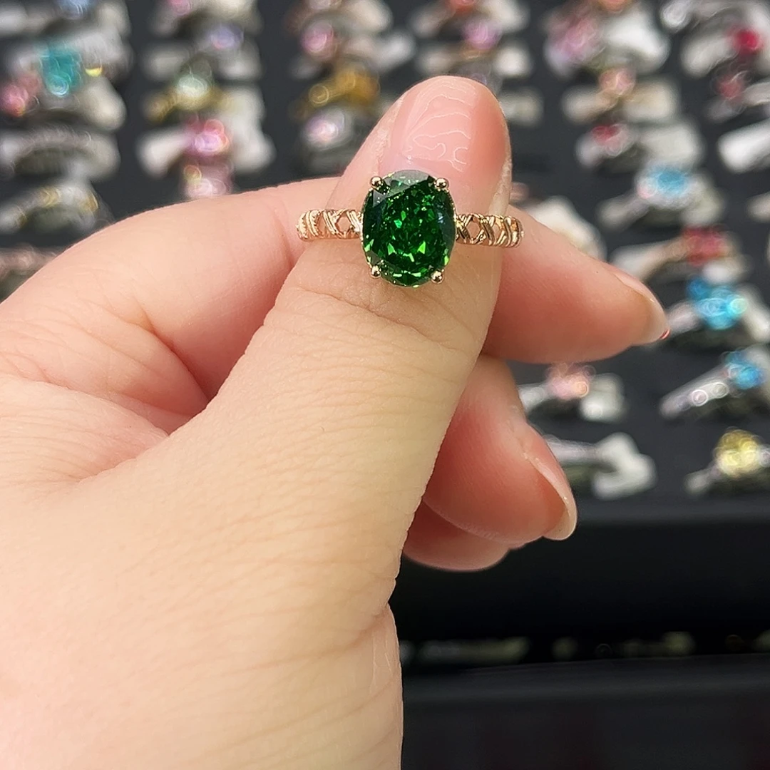 莫桑石非金属SH K枚交叉绿冰花三卡-10