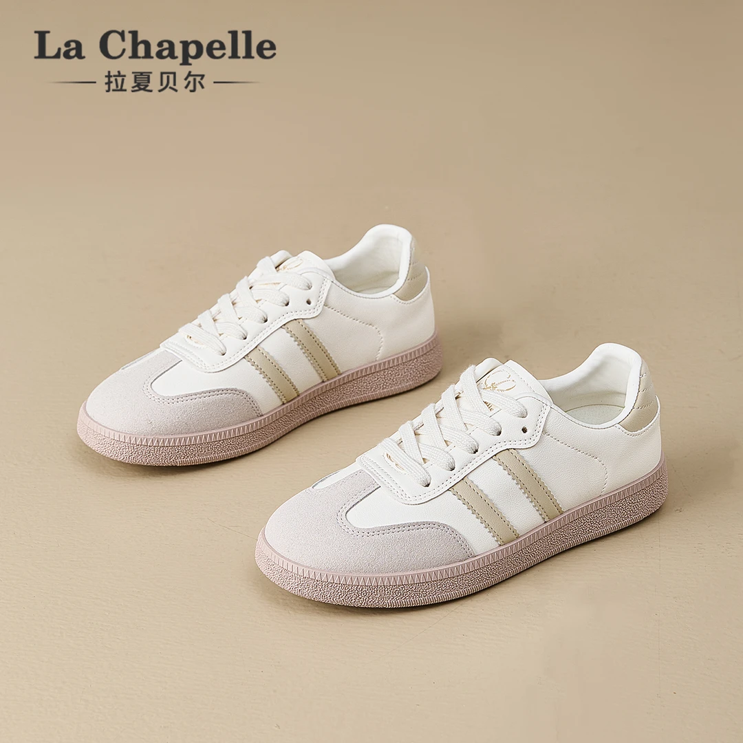 拉夏贝尔2025秋季新品舒适轻便板鞋女透气防滑时尚百搭休闲运动鞋