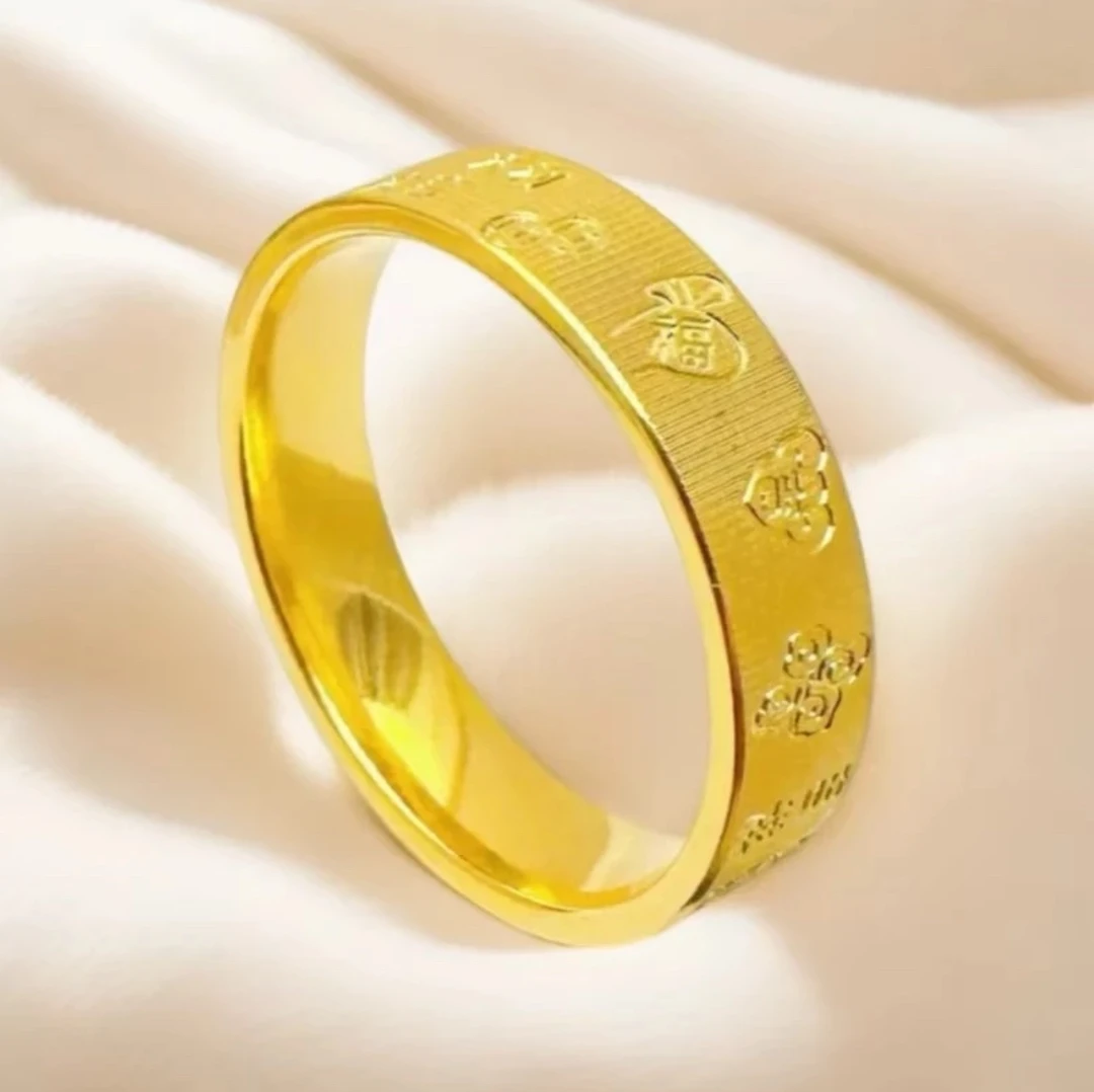 合金戒指 精工高定版吉言福字闭口戒指
