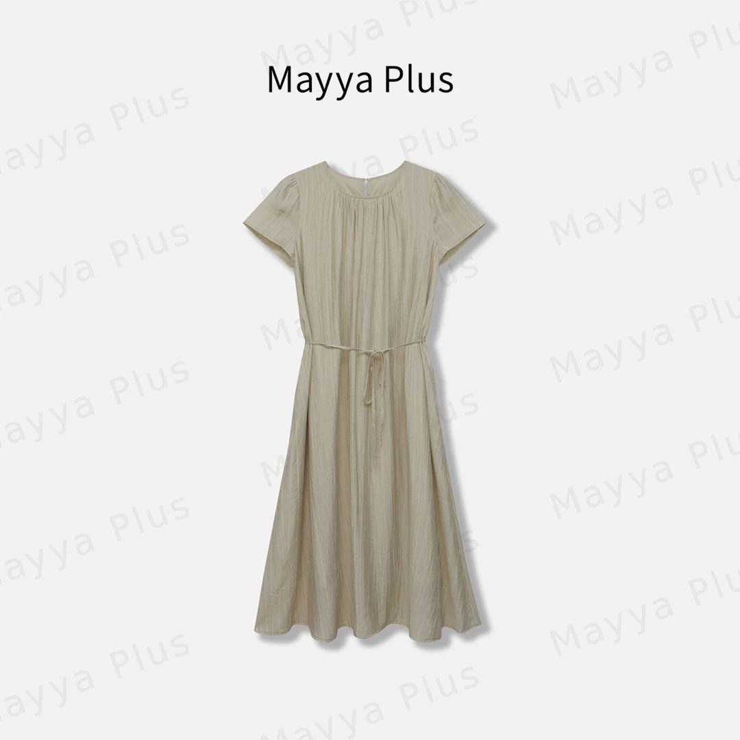 【声声慢】Mayya Plus麦芽定制轻奢气质欧若风连衣裙32528955
