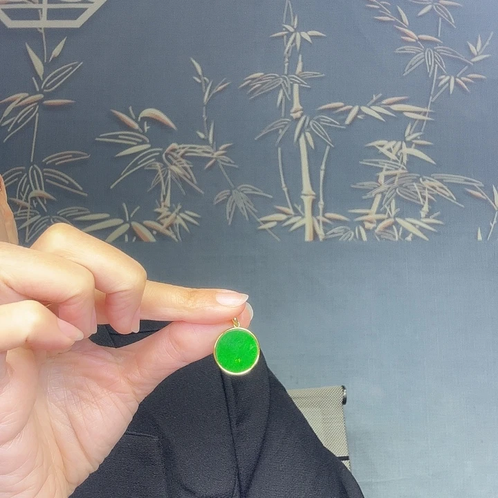 翡翠银S925镶嵌吊坠(不含链)特价