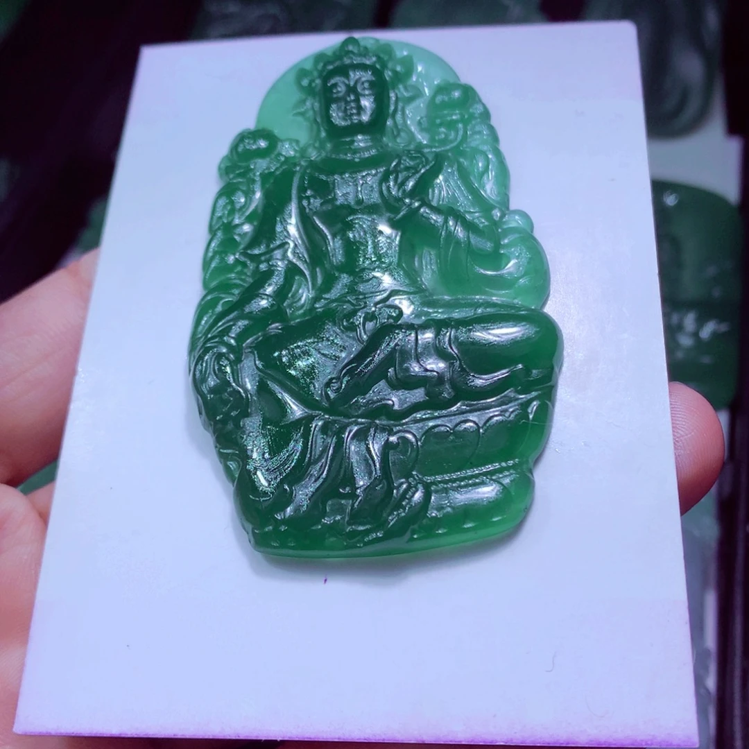 定制翡翠未镶嵌天然缅甸翡翠A货毛货挂件