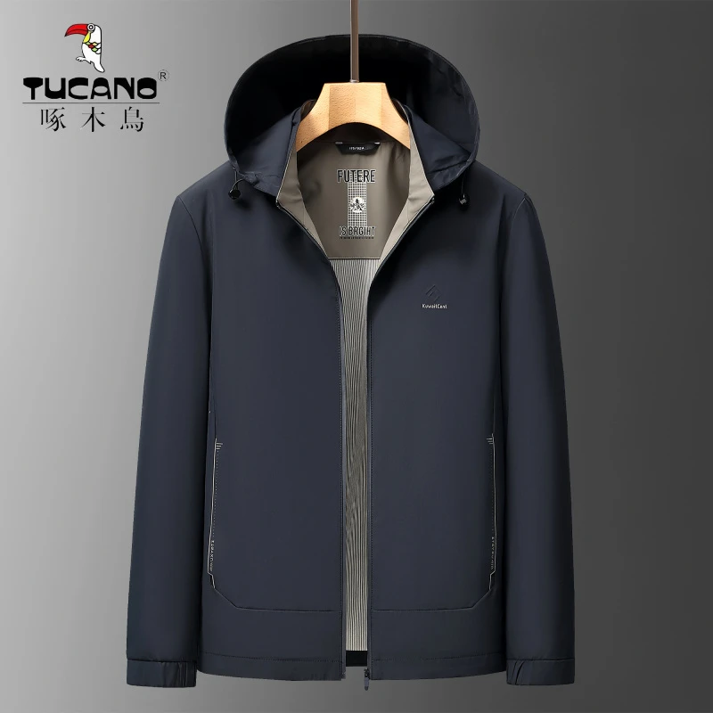 TUCANO/啄木鳥休闲时尚商务简约可脱卸帽夹克外套男中年运动户外