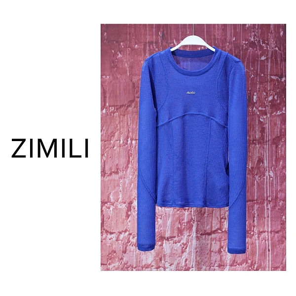 【亮哥欧货女装】冬季定制热感螺纹《群青》高弹显瘦打底上衣7983-A2