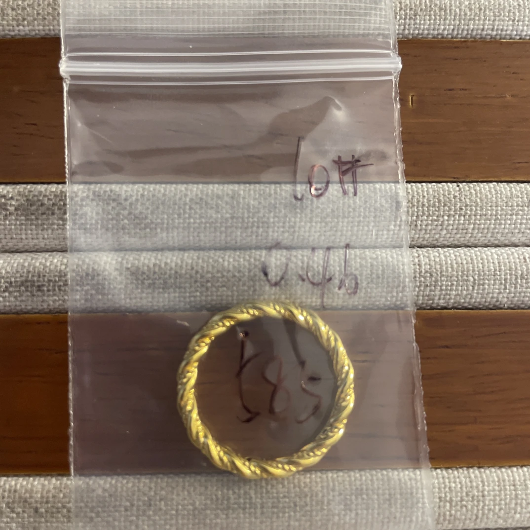 克重0.46 10号 麻花戒指 足金999