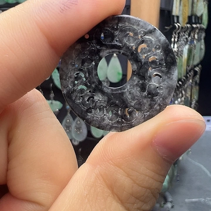 我****翡翠银S925镶嵌耳饰