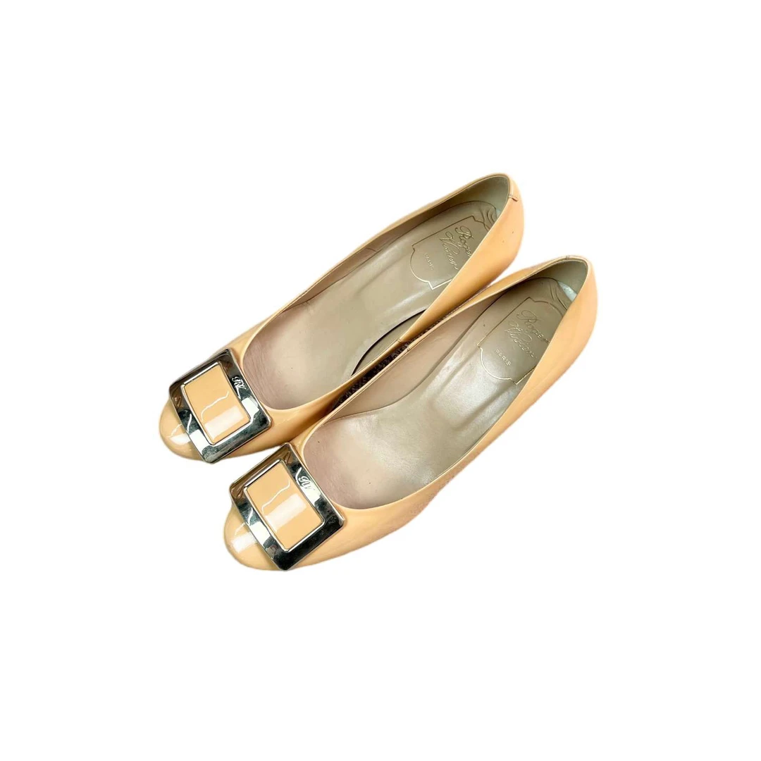 99新 Roger Vivier/罗杰·维威耶 aa1725 方扣高跟鞋 39码