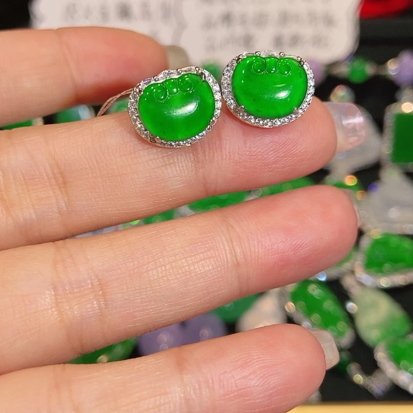 【闪购商品】未镶嵌翡翠耳饰天然翡翠