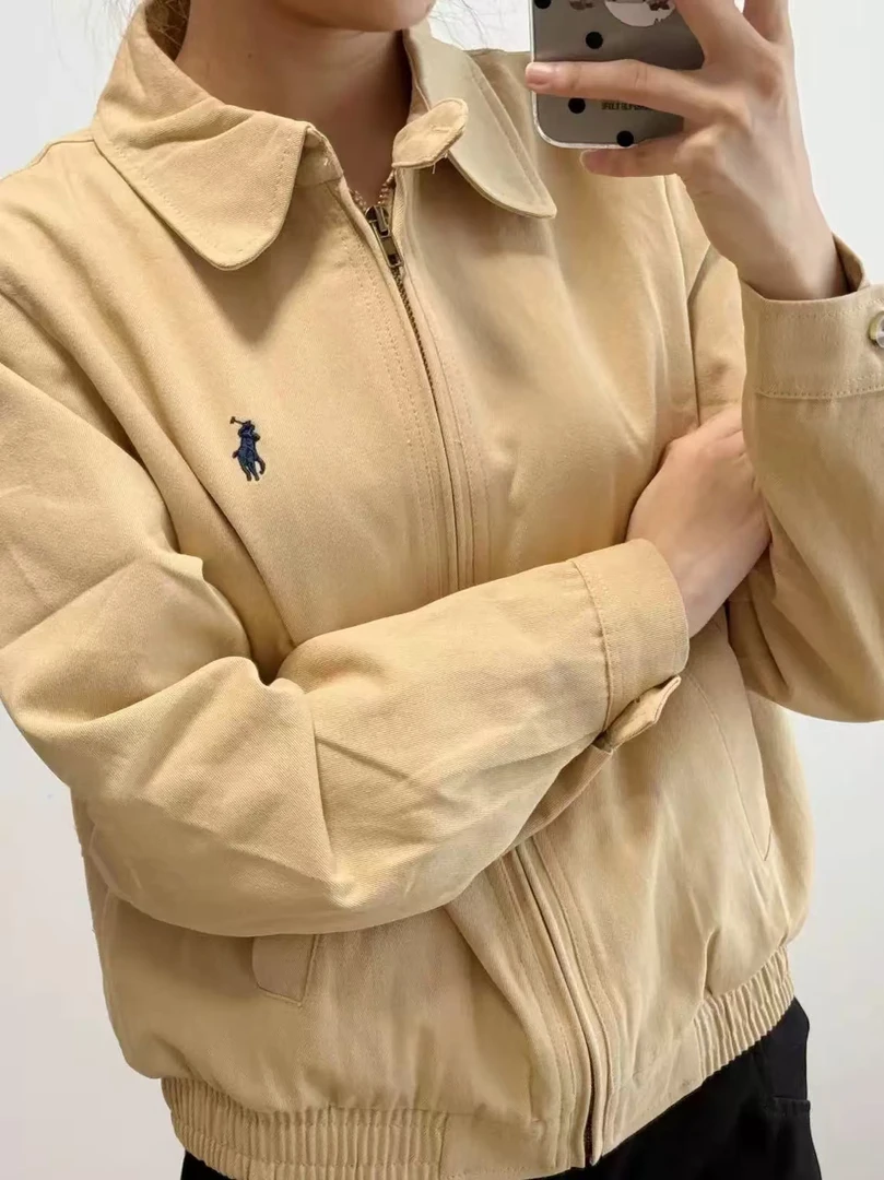 凯特丝蓓007#24秋“小马”刺绣拉链经典短款夹克女装1-1295