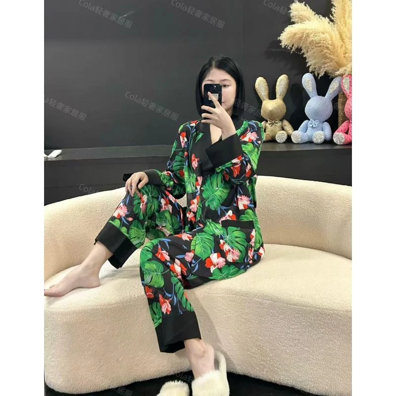 韩版春夏新款简约气质舒适薄款长袖设计师款时尚套装