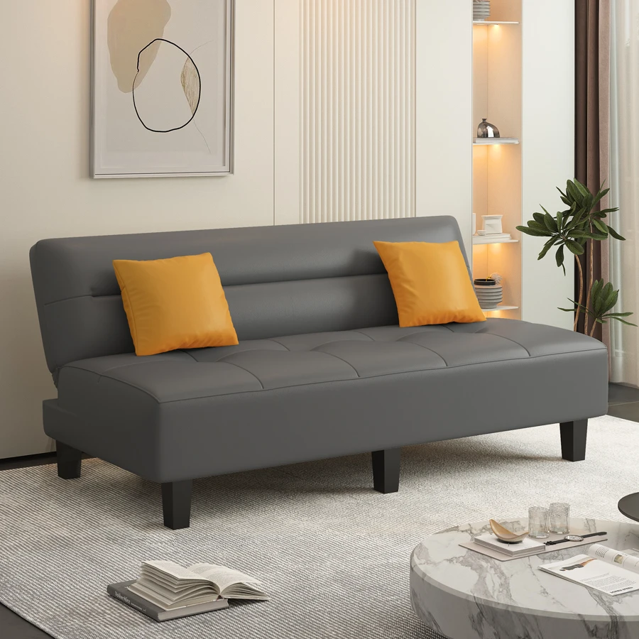 简易沙发猫爪皮沙发床折叠两用小户型客厅卧室门店沙发公寓出租房