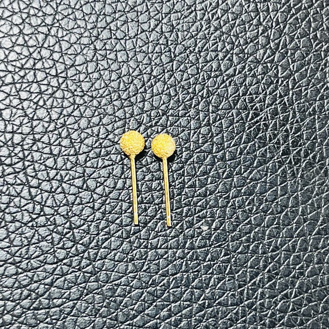 925银耳饰 小琪臻选 磨砂光珠耳钉一对