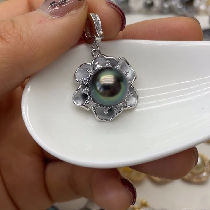 海水珍珠吊坠(不含链)银S925镶嵌