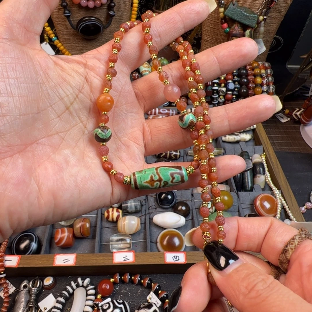 玛瑙/玉髓未镶嵌项链