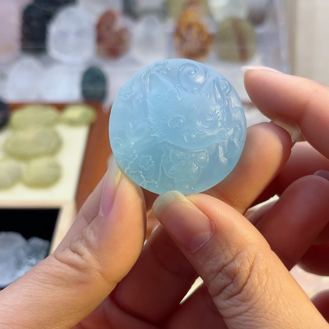 水晶颈饰未镶嵌饱海蓝宝星星眼