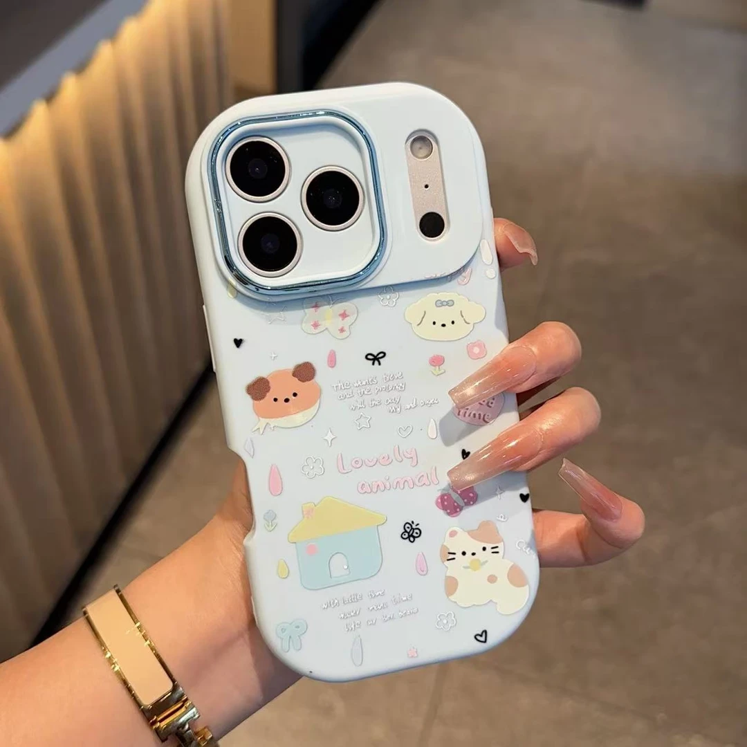 GGBond雨点小猫小狗适用苹果17/16胖子手机壳华为P70oppo小米vivo