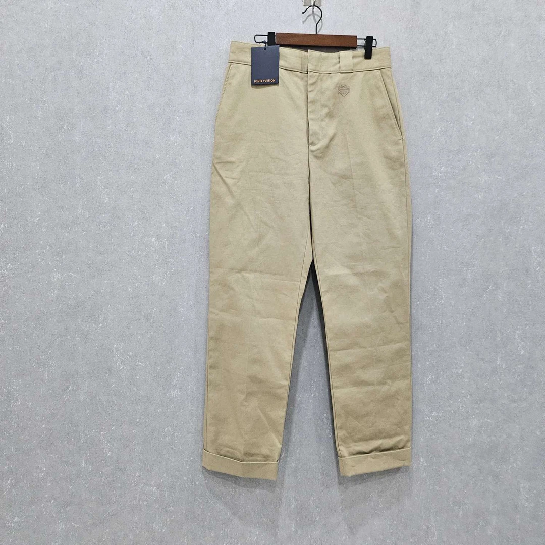 全新未使用 LouisVuitton/路易威登 刺绣直筒休闲长裤38码003969