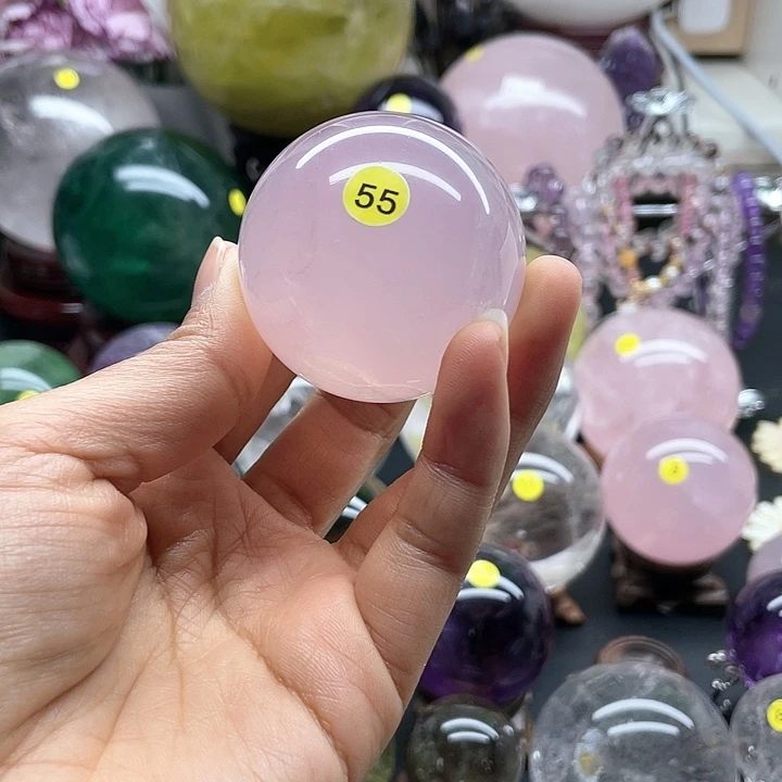 水晶天然水晶粉卡4.8十二芒星未镶嵌M****）