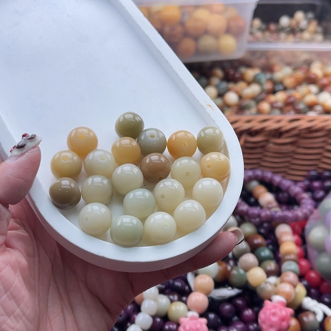 白玉菩提吊坠A/12.75mm/30+30颗