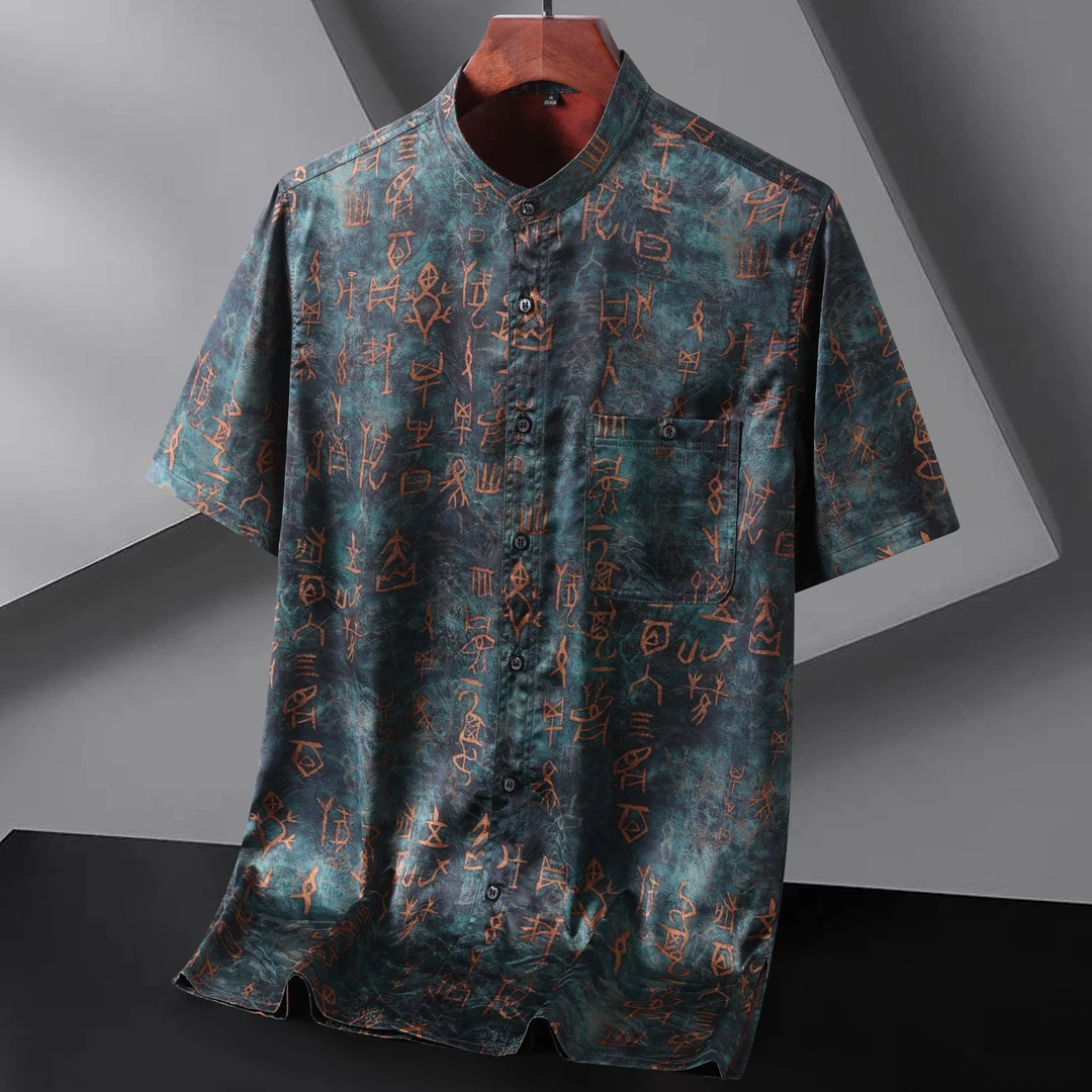 【桑蚕丝】新款轻奢时尚抗皱透气凉感高端古风衬衫