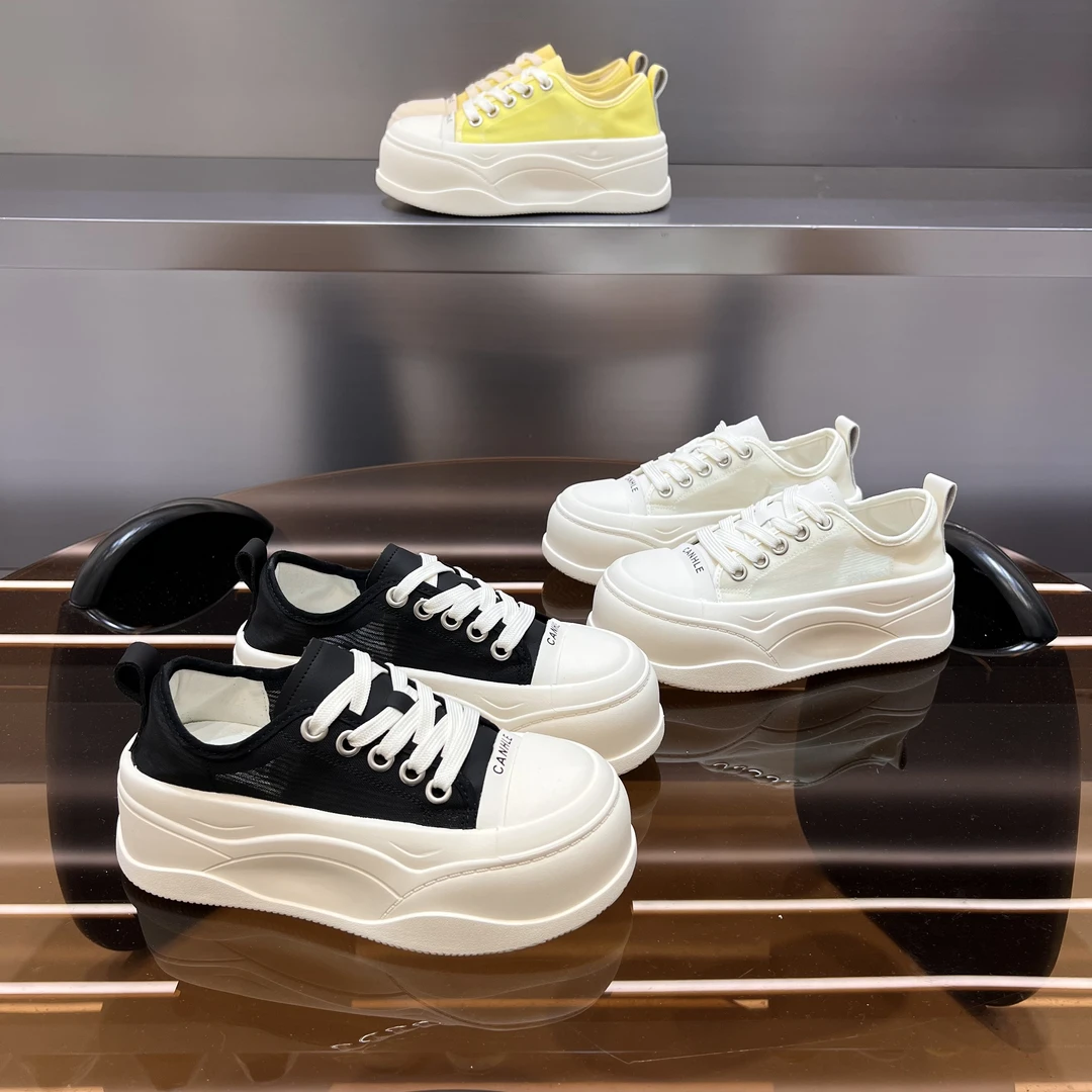 ll-gl厚底小白鞋2025新款早春增高鞋百搭松糕鞋运动鞋女鞋夏季