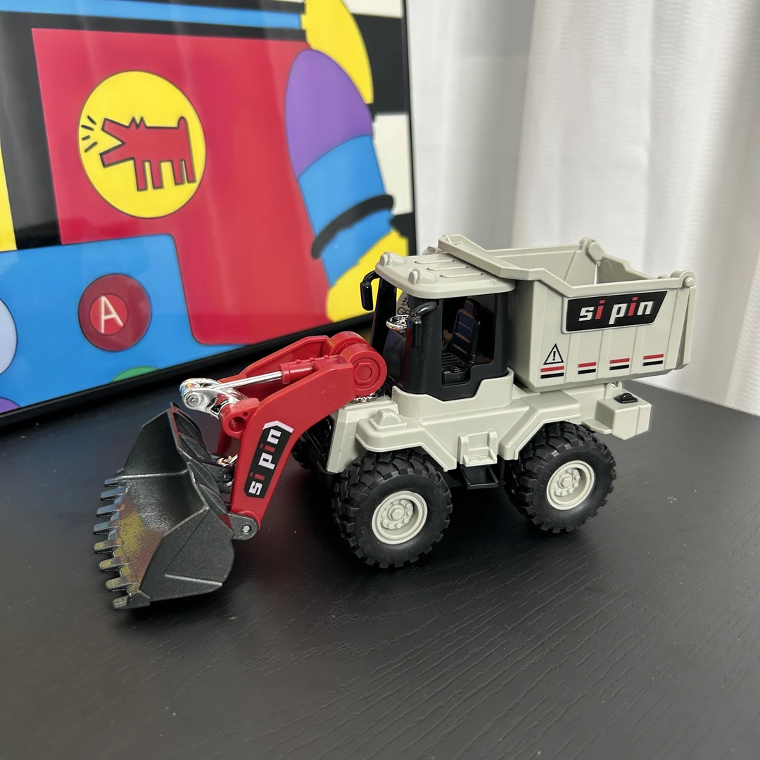 合金推土车翻斗车带回力模型车F