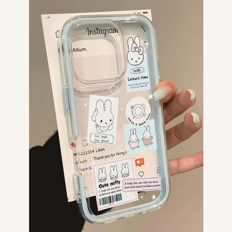 适用苹果17/16米菲兔二合一手机壳小米15/14可爱华为Pura80/70软