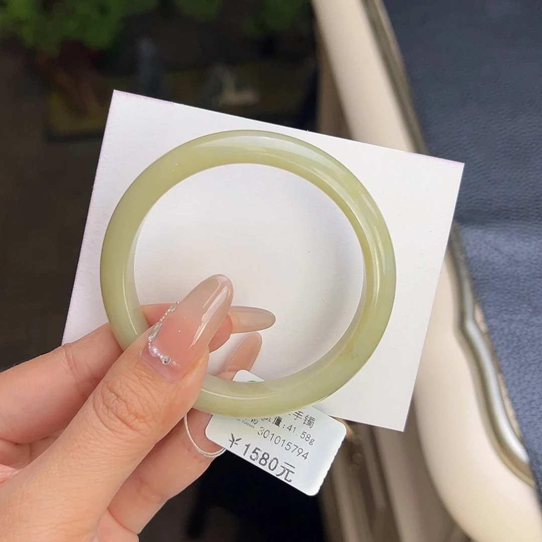 翡翠手镯未镶嵌55黄翡