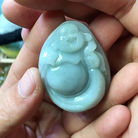 颈饰未镶嵌翡翠福豆豆珠宝翡翠颈饰