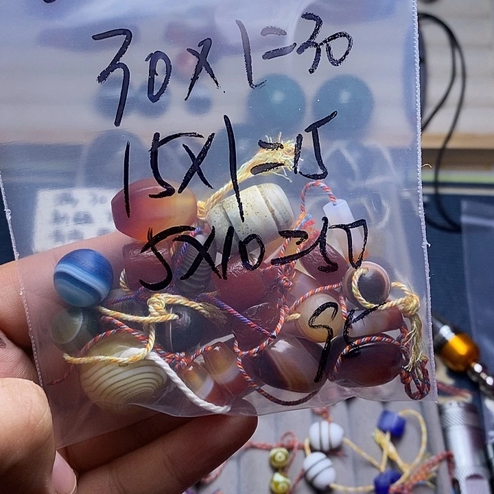 打***痕玛瑙/玉髓合金颈饰