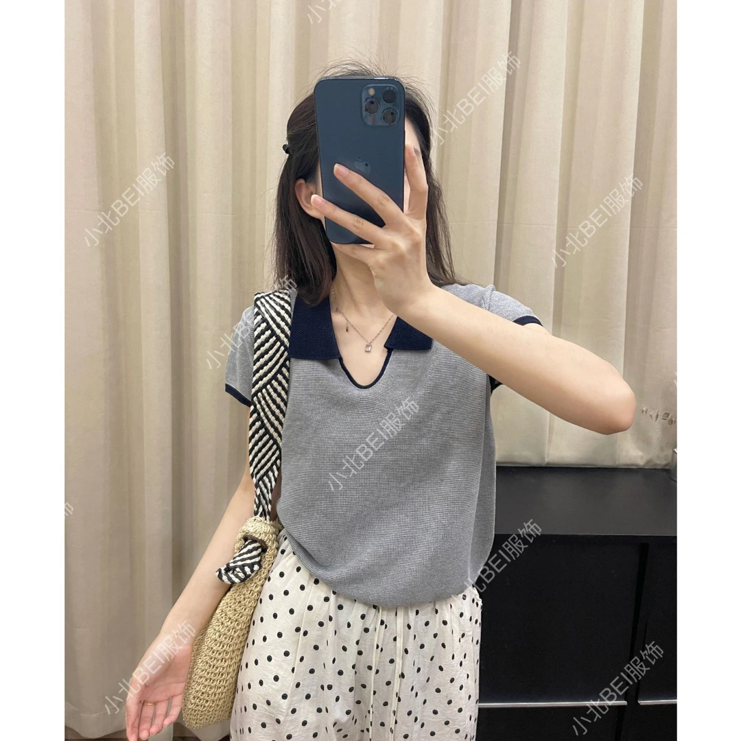 【轻氧假日】夏季轻薄时尚显瘦小U领 POLO衫