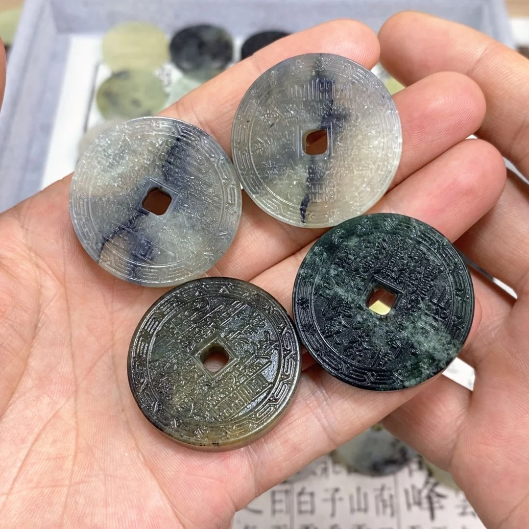 岫玉未镶嵌颈饰天*岫玉吊坠