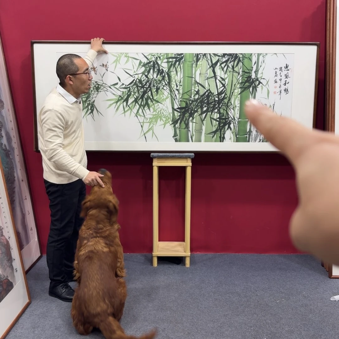 国画手绘作品带框包邮