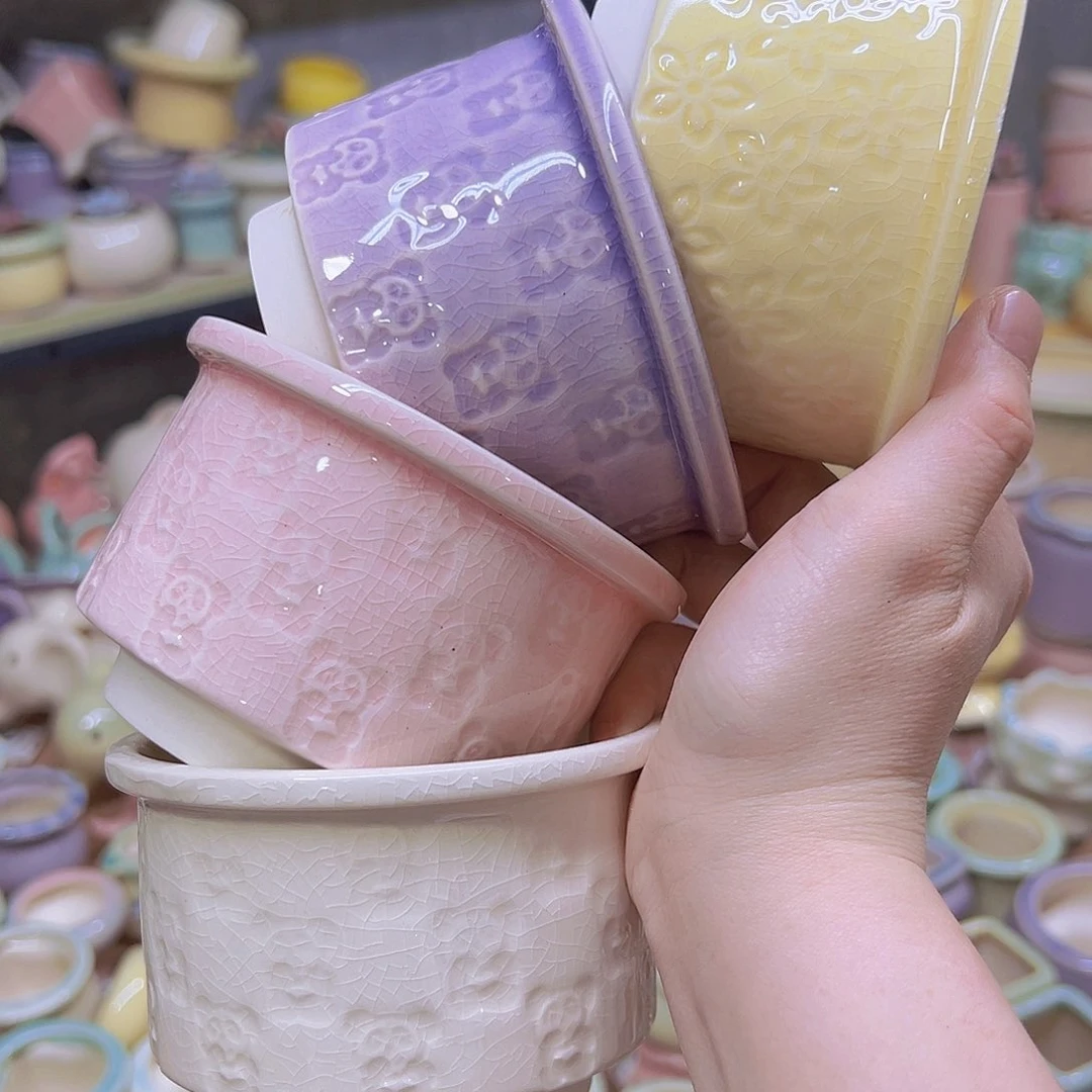 陶瓷花盆当场满12包邮