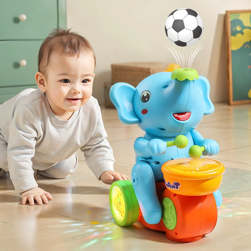 电动打鼓小象悬浮球儿童吹球玩具宝宝专注力训练0一1岁2益智3早教