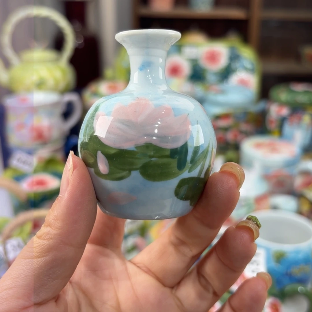 景德镇手绘高温釉下彩陶瓷茶具
