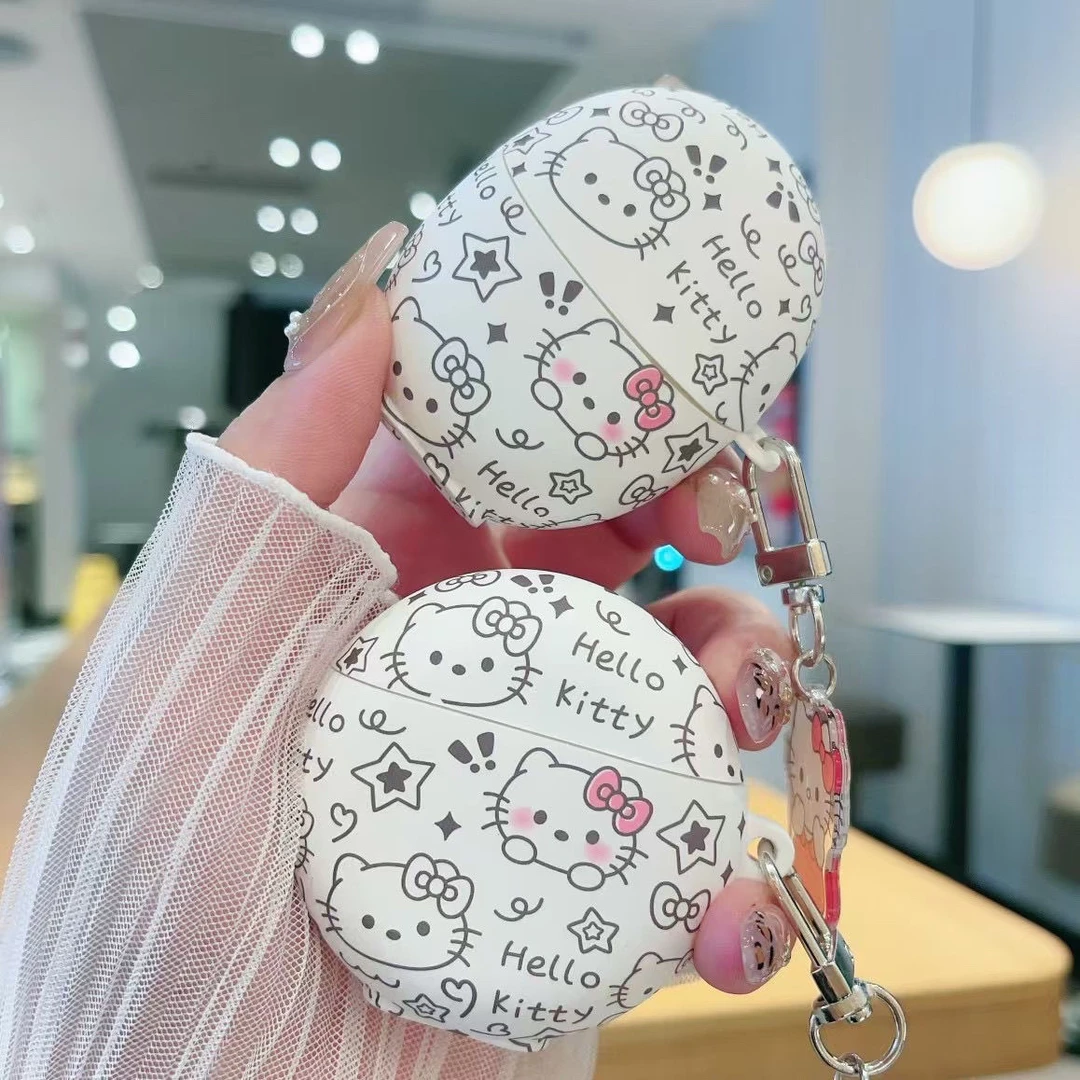 少女心硅胶Kitty苹果AirPods1/2/3/4代蓝牙ins磁吸耳机保护套创意