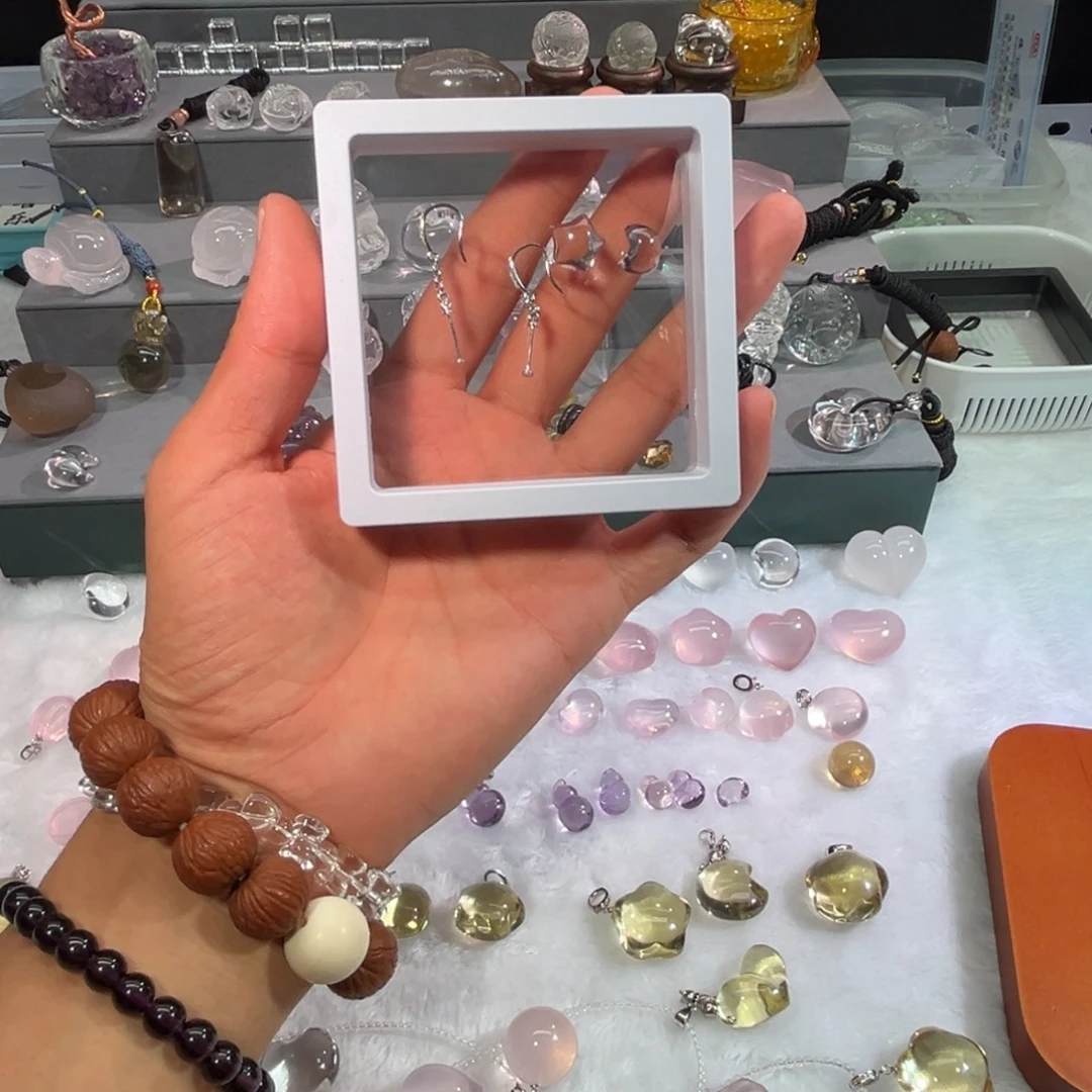 银S925镶嵌水晶摆件星星月亮五厘米加长耳坠