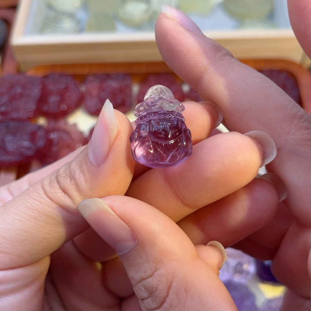 水晶颈饰未镶嵌紫水福袋019