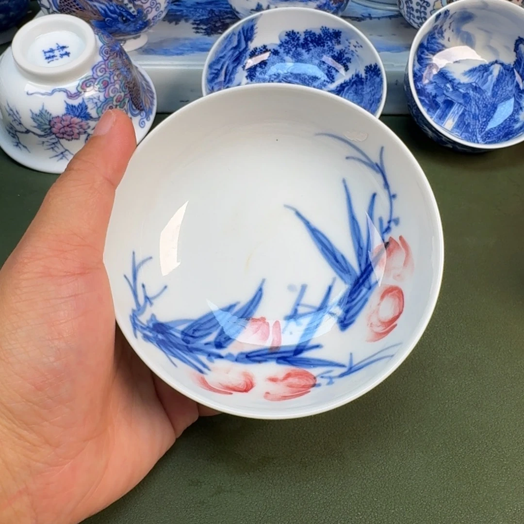 陶景德镇纯手绘茶具圆圆210