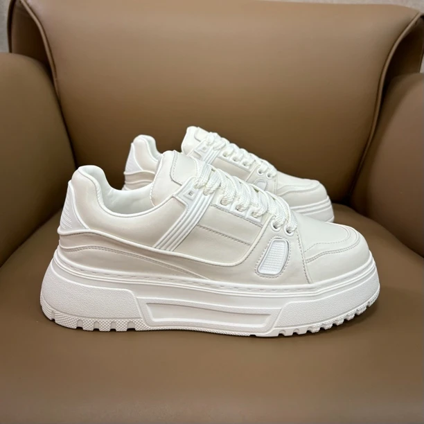 TAAIRXTO小胖丁白色男鞋秋季新款厚底增高休闲板鞋时尚小白鞋潮