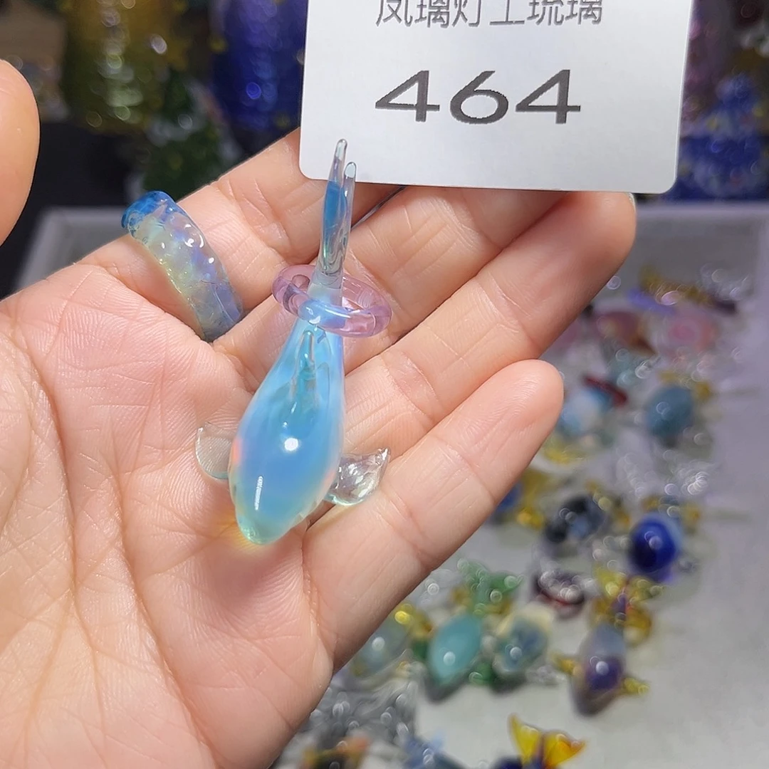 锦***❅吊坠（不含链）玻璃464鲨鱼吊坠