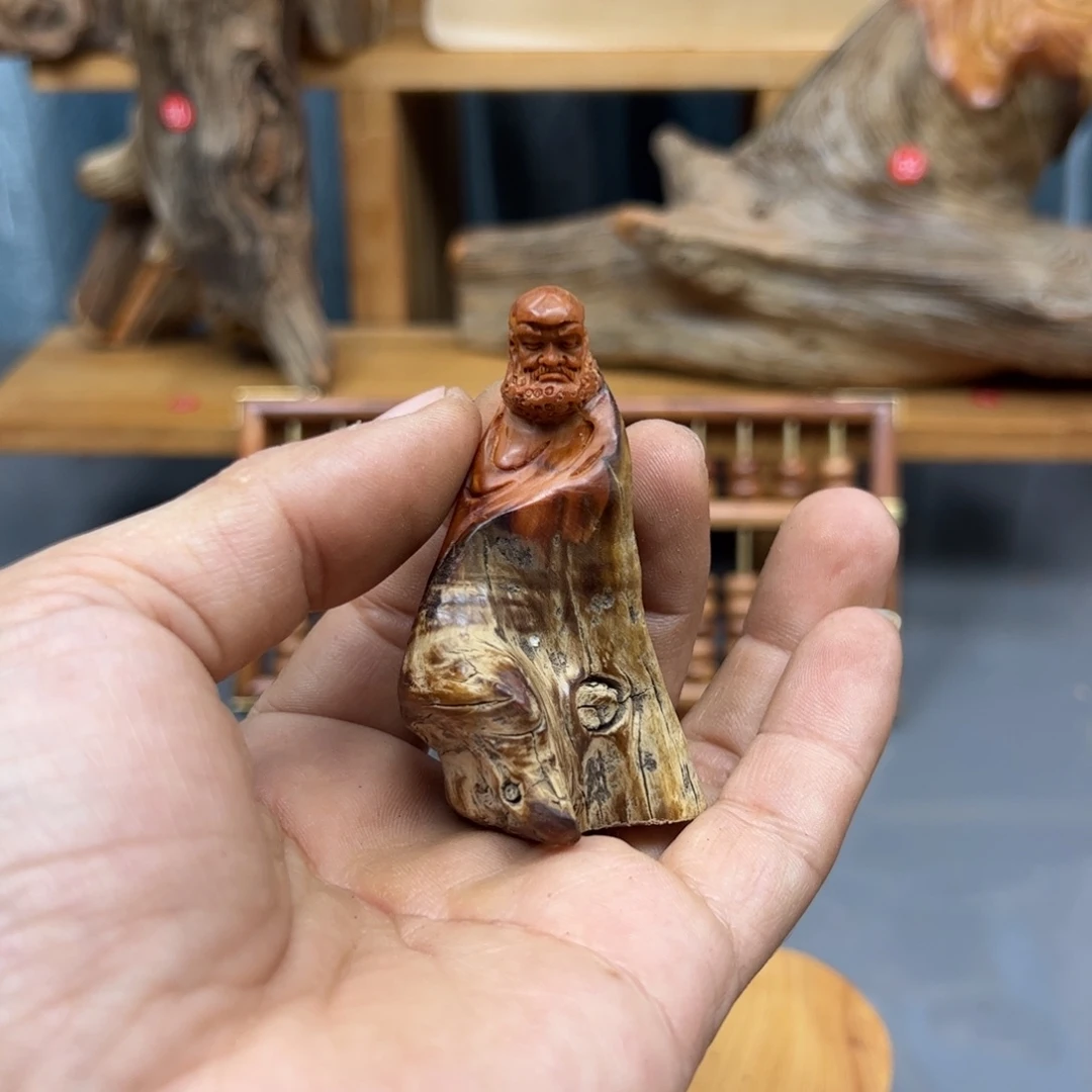 王***2木崖柏木摆件手把件