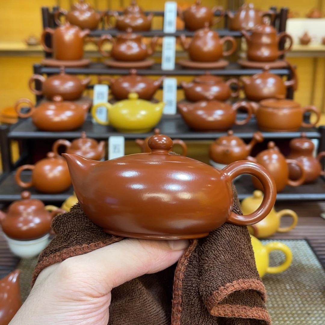茶壶紫砂潮州手拉壶，红