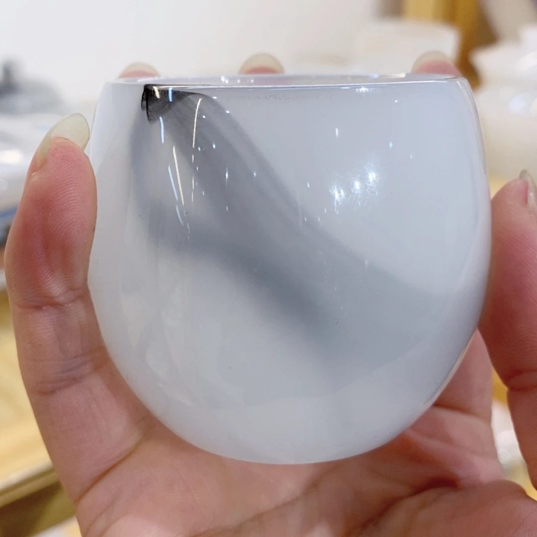 水墨色琉璃主人杯