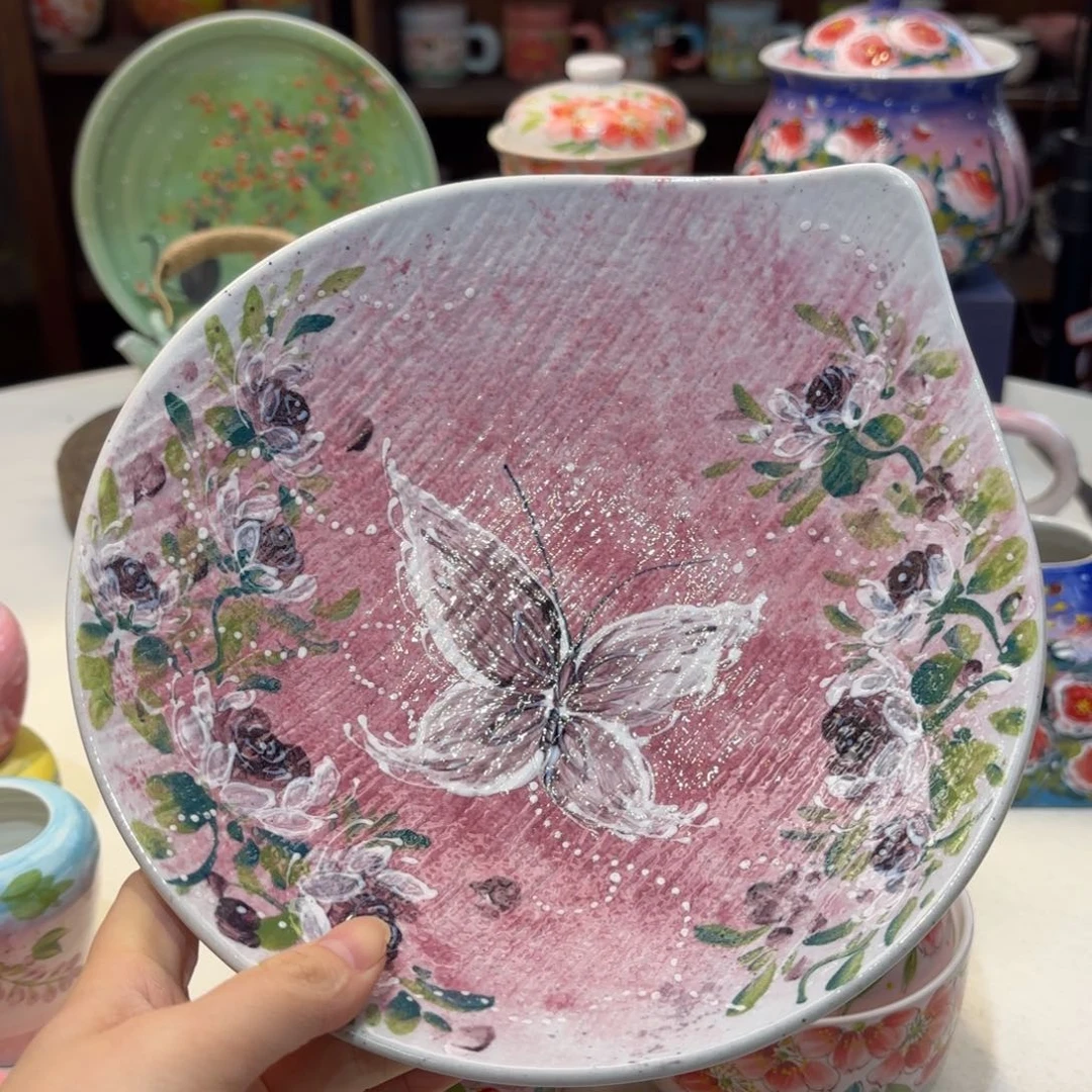 景德镇手绘高温釉下彩陶瓷茶具